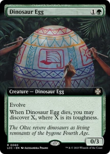 Arte extendido de huevo de dinosaurio Magic The Gathering - Las cavernas perdidas del comandante Ixalan #060 - Imagen 1 de 1