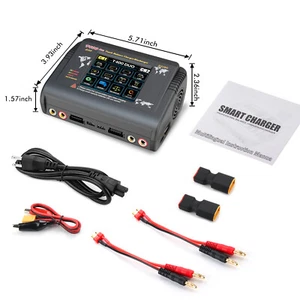 T400 Touch Screen DC 400W AC200W 12Ax2 Battery Charger For LIpo Nicd NiMH LiFe - Picture 1 of 14