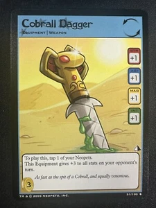 Neopets Cobrall Dolch 51/100 Lost Desert Weapon Uncommon - Bild 1 von 2