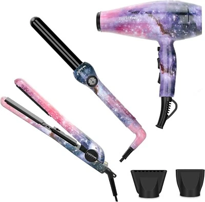 Eauty Hair Styling Set 1875w Professional Hair Dryer 1" Titanium Curling Iron - Image 1 of 4