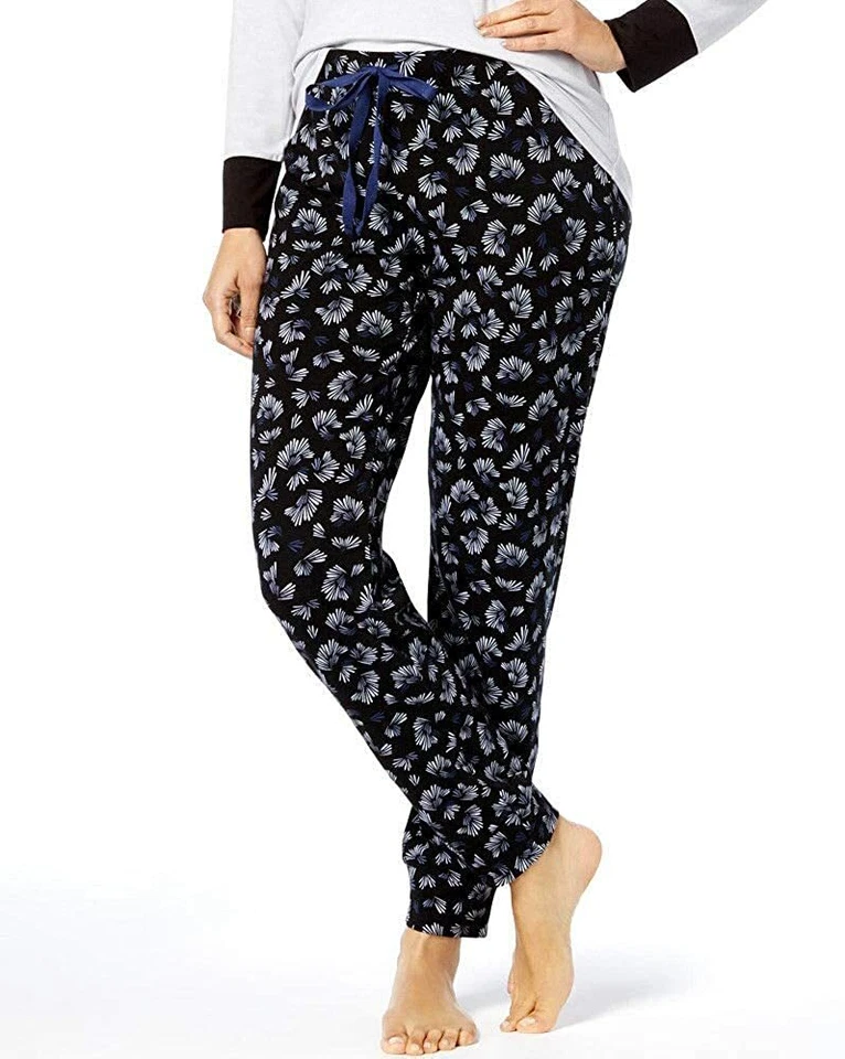 Alfani Womens Knit Printed Pajama Pants Black Geo Fans XXXL - Image 1 of 1