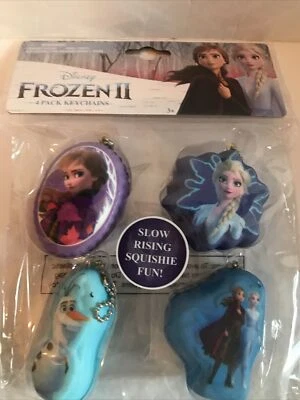 New Disney Frozen 2 Elsa Olaf Anna 4 Pack Squishy Keychain  Foto 1 de 2