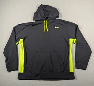 Nike Hoodie Mens XXL Black Volt Therma Fit Pullover Sweatshirt Training Skater - Picture 1 of 16