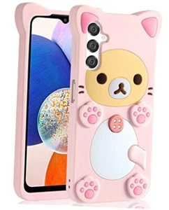 Kawaii Phone Case 6.6'' 3D Cute Cartoon Bear for Samsung Galaxy A14 5G PK - Picture 1 of 7