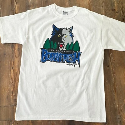 Vintage New 2007 Bobby Fresh "Straight Wolves" T-Shirt Minnesota Timberwolves - Image 1 of 4
