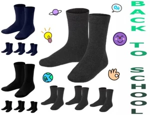 Boys Back To School Ankle Socks Everyday Cotton Plain Basic Multipacks Socks Lab - Picture 1 of 9