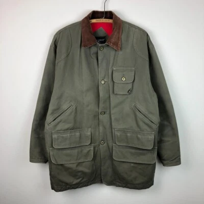 Abrigo Coleman Exterior Verde Oliva Lona Botón Tareas de Caza Talla Grande Foto 1 de 4