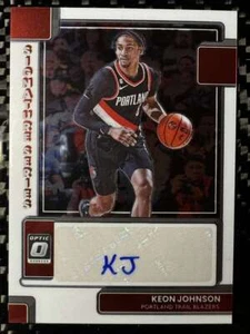2022-23 Panini Optic Keon Johnson #SS-KJS Signature Series AUTO Trail Blazers - Picture 1 of 2
