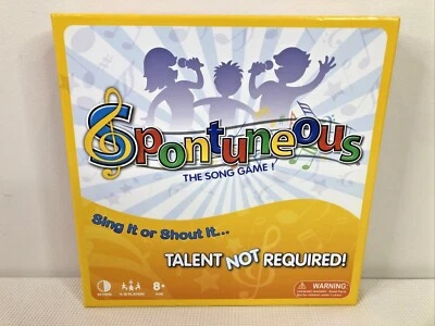 Spontuneous The Song Game Sing It Or Shout It Family Game Night NOVO Idades 8+ - Imagem 1 de 4
