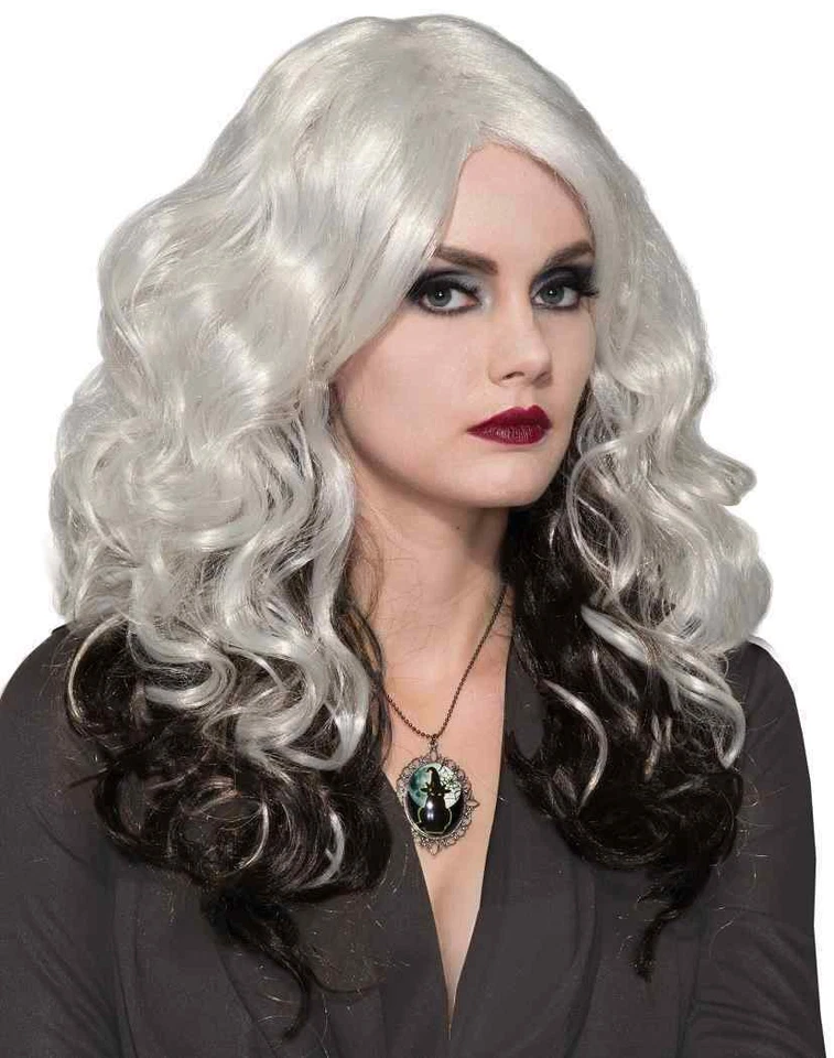 银铸假发女巫女巫花式装扮万圣节成人服装配件 — 第 1/1 张图片
