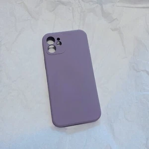 Liquid Silicon Phone Case For iPhone X/XS/12/12mini Purple - Picture 1 of 5