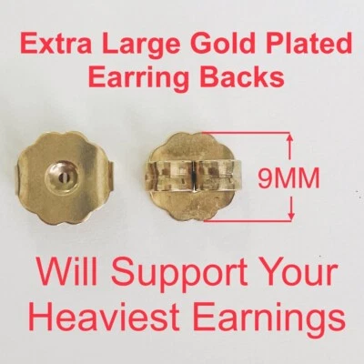 72 pares de pendientes hipoalergias extra grandes de acero quirúrgico enchapado en oro Foto 1 de 4