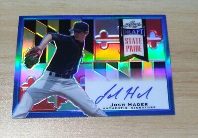 2013 Leaf Draft State Pride  Josh Hader Houston Astros Auto 15/15 #SP-JH2 - Image 1 of 4