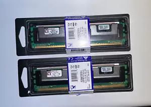 4GB kit 2x2GB 2RX8 PC2-5300F-555-10-B0 1.8V DELL POWEREDGE Kingston F25672F51 - Picture 1 of 3