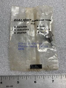 DIALIGHT 578-11 (578-1119-0301-010) SEALED TOGGLE SWITCH 0.4VA MAX - Picture 1 of 7