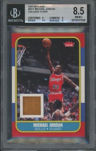 2007 Fleer UNC College Floor Rookie Reprint #RCF Michael Jordan NM-MT+ BGS 8.5 - Picture 1 of 2