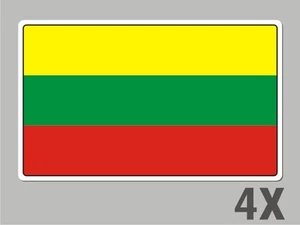 4 Lithuania stickers flag decal bumper car bike laptop .. emblem vinyl FL039 - Imagen 1 de 1