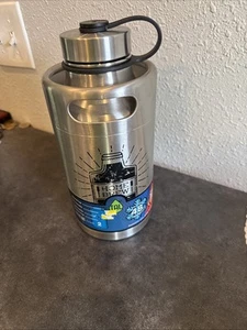 MINI KEG Stainless Steel Portable Beer Growler with Exhaust Valve 64 Oz TAL - Picture 1 of 4