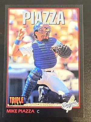 Mike Piazza - 1993 Triple Play #55 - Los Angeles Dodgers - Image 1 of 2