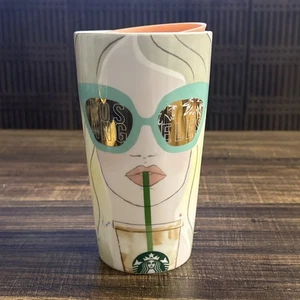 Starbucks Los Angeles LA Girl Sunglasses Ceramic Limited Coffee Travel Mug 12 oz - Picture 1 of 6