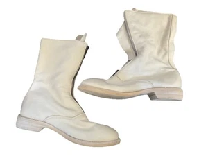 Guidi Front Zip Boots 36 Ivory/White leather soft horse $1500. 25 - Picture 1 of 22