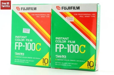 2Packs [Unused] EXP.04,06/01 Fuji FujiFilm FP-100C Instant Color Film From JAPAN - Image 1 of 4
