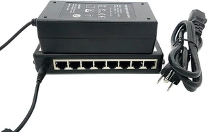 8-portowy adapter wtryskiwacza pasywnego Power over Ethernet Poe + z zasilaniem 48V 65W - Zdjęcie 1 z 6
