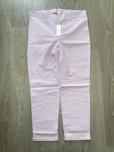 Ladies NWT Sz 12-14 Lilac Stretch High Waist Capri Cut Trousers❤️Maison De Nimes - Picture 1 of 10
