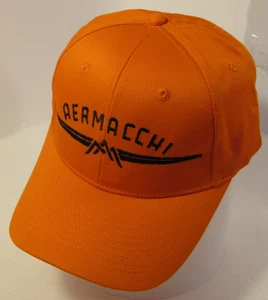 Aermacchi Hat Mens Blaze Orange Adjustable Motorcycle Employee Logo Cap Hunt - Picture 1 of 9