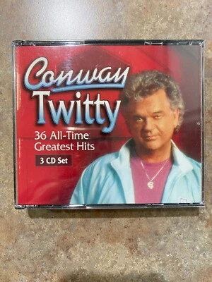 Conway Twitty 36 All-Time Greatest Hits 3 CD Set Rare OOP Like New Condition - Image 1 of 2