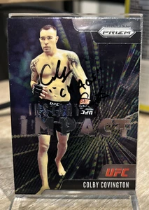 Signed 2021 Panini Prizm UFC Instant Impact Colby “Chaos” Covington - Autograph - Picture 1 of 1