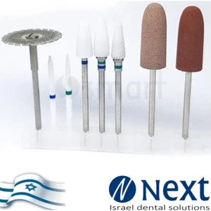 Set Dental Lab Ceramic Cutters Bur Israel acrylic nail Coarse rubber disc 8 pcs - Picture 1 of 3