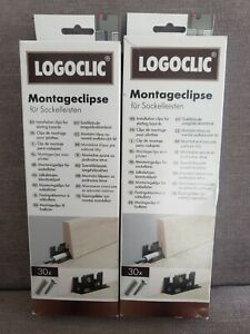 2 x Logoclic Montageclipse für Sockelleisten 30x