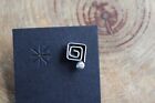Sterling Silver SWIRL with Dot Design Tie Tack Tie Pin Navajo