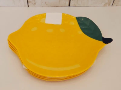 Juego de 4 platos de aperitivo de melamina con forma de limón Target Bullseye 2025 verano NUEVO Foto 1 de 4