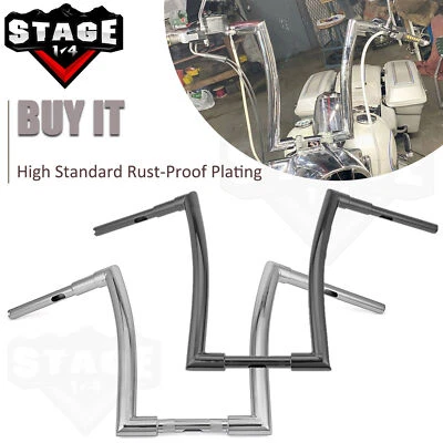 12'' 14'' 16'' Rise Ape Hangers Handlebar DNA MONSTER 1-1/2" Fat Bar For Harley - Image 1 of 4