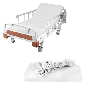 Linteum Textile White(42"x84"x14")Jersey Knitted Fitted Bariatric Hospital Sheet - Picture 1 of 36