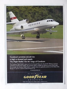 10/2003 PUB GOODYEAR AVIATION AIRCRAFT TIRE FLIGHT RADIAL DASSAULT FALCON AD - Imagen 1 de 1
