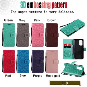 For OnePlus Nord N100 N200 9 8T Flower Pattern PU Leather Flip Wallet Case Cover - Picture 1 of 20