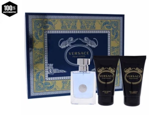 Versace Pour Homme Signature 3pc Gift Set Cologne 1.7 oz + Shampoo + After Shave - Picture 1 of 4