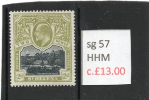 St. Helena EV11 1903 2d negro y verde salvia sg 57 HH. como nuevo - Imagen 1 de 2