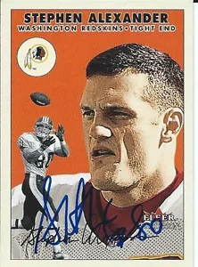 Signierte Stephen Alexander Redskins 2000 Fleer Tradition Football Karte #114 - Bild 1 von 1