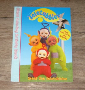 Meet The TELETUBBIES Giant Coloring Activity BOOK with stories! 90+ pages! - Picture 1 of 2