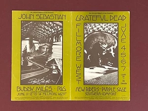 Bill Graham Double Postcard BG237&238 Signed by Singer Grateful Dead, NRPS - Picture 1 of 3