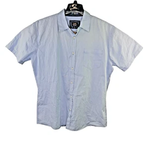 Nwt New Lee Button Up XL Mens Striped Blue White Button Up Shirt Short Sleeve - Picture 1 of 4