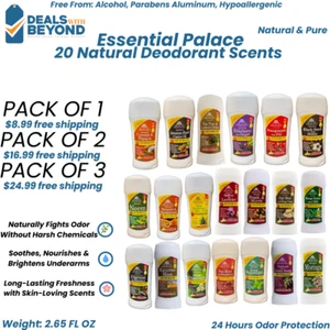 Essential Palace Organic Deodorant, 24 Hours Odor RESISTANCE - 2.65 fl. oz - Picture 1 of 62