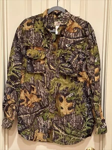 Mossy Oak Men’s M Vented Obsession Camo Green Brown Hunting Fishing Shirt - Picture 1 of 7