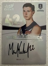 2023 AFL Select Legacy Platinum Draft Pick Signature Max Knobel Freo Dockers