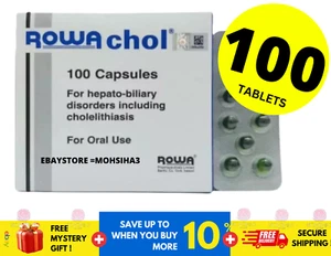 ROWACHOL 100 capsules – Improve Liver Gall Bladder Function prevent Gall Stones - Picture 1 of 6