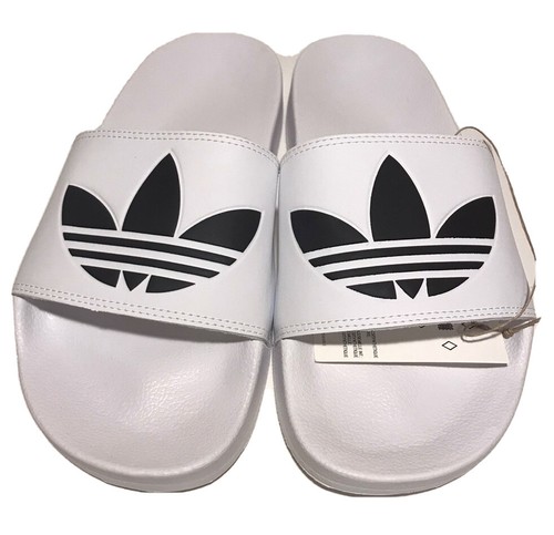 Adidas Originals Adilette Lite bianco nero sandali uomo taglia 11 college casual